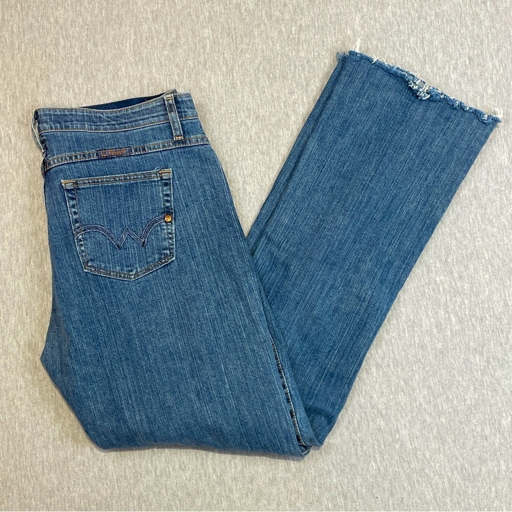 Wrangler Women’s Jeans Size 13/14 x 36 Q-Baby No Gap Waistband Distressed